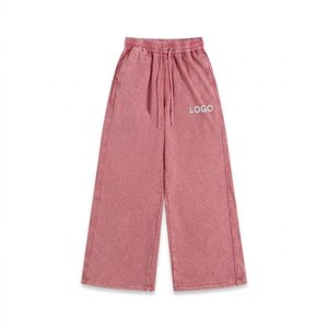 Pantalones Deportivos Extra Grandes para Hombre, 320 GSM, 100% Algodón, Lavado Vintage, con Parche de Chenilla, Estilo Urbano - Product Image 5
