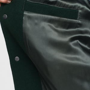 Vestes universitaires tendance avec logos personnalisés pour les sororités, les fraternités, les écoles, les collèges, en 100 % pure laine et manches en cuir. - Product Image 6