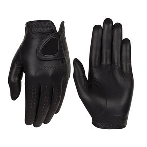 Gant de golf en cuir Opticolor pour hommes, gant noir de qualité supérieure, taille moyenne-grande, pour adulte, avec ajustement réglable pour la main gauche - Product Image 3