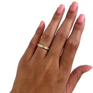 Anillo de Boda de Lujo con Diamantes Cultivados en Laboratorio de 3MM, Certificado por IGI, Media Eternidad, en Oro de 18K, Apilable, para Fiesta - Product Image 4