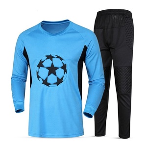 Uniforme de Portero Personalizado al por Mayor, Camiseta y Pantalones Cortos de Portero, Protección, Uniformes de Fútbol de Manga Larga para Hombre - Product Image 3