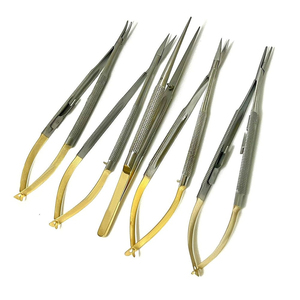 Ensemble d'instruments microscopiques Castroviejo en acier inoxydable, autoclavables, de précision : Ciseaux, Porte-aiguille droit, CVD pour la fixation des sutures - Product Image 5