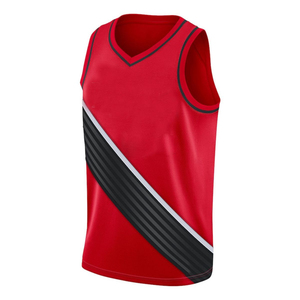 Brand New Unisex Custom Designed Basketball Jersey Silk Screen Printed Striped 100% Polyester Quick Dry Breathable Front/Back - Product Image 4