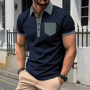 Camisas de Golf de Verano para Hombre, Venta Caliente, Logotipo Bordado Personalizado, Transpirables, Lisas, Teñidas, Tela No Tejida, Ropa al Por Mayor - Product Image 6