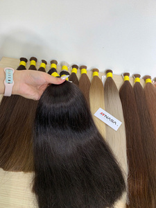 Luxury Quality Black Grade Vietnamese Virgin Hair Natural Straight Healthy Ends Super Double Drawn Bulk Soft Shiny No Shedding - Product Image 2