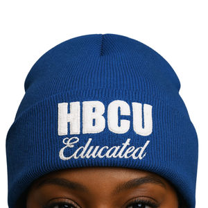 Bonnet HBCU en Acrylique Brodé Chenille Zeta Phi Beta Bleu, Sororité Grecque Divine Nine, Respirant et Imperméable pour la Plage - Product Image 4