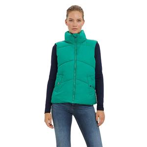 Chaleco de Invierno para Mujer, Diseño de Cuello Acolchado Tejido, Dos Bolsillos, Alta Calidad, Personalizable con Logotipo OEM, Venta Caliente - Product Image 1