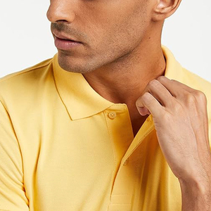 Camisetas de Golf Antiarrugas de Poliéster/Algodón Baratas al por Mayor, con Logotipo Bordado Personalizado, Estampado, Lisas, Estilo Waffle - Product Image 4