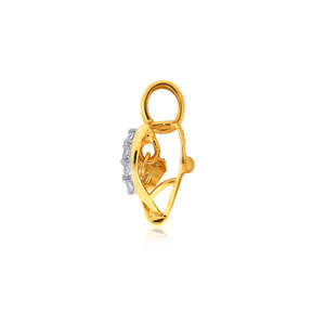 Collar con Colgante de Oro Solitario con Diamantes Cultivados en Laboratorio, Corte Redondo, Halo de Corazón Romántico Premium, Joyería de Moda - Product Image 3