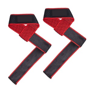 Sangles de levage en nylon avec fermeture Velcro antidérapantes pour la musculation et l'entraînement en salle de sport - Product Image 1