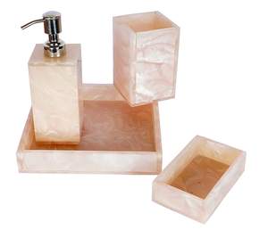 Accesorios de baño de resina epoxi de estilo elegante, juego de tocador de lujo, organizador de decoración para el hogar al mejor precio - Product Image 6