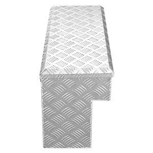 Boîte à outils robuste en aluminium pour benne de camion avec motifs antidérapants, coffre de rangement avec serrure et clé pour le rangement sur camion - Product Image 1