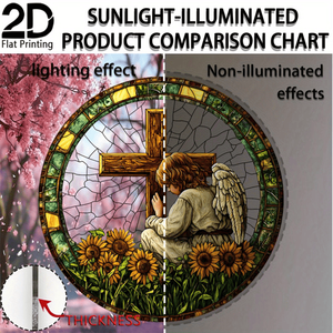 CIFbuy Acrylic Suncatcher Croce Colorata in Acrilico per Finestra, Ornamento per Giardino e Casa, Regalo di Compleanno per il Servizio di Acquisto Temu su TikTok - Product Image 3