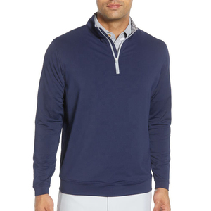 Camiseta Personalizada para Hombre con Cierre de Cremallera en el Cuello, Estilo Urbano, 100% Algodón, Diseño Sólido, Impresión Serigráfica - Product Image 1