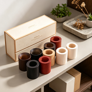 Tapa de Madera de Bambú Personalizada OEM para Botellas de Perfume, Forma Redonda y Cuadrada, Tapa de Madera Premium para Envases de Fragancias y Cosméticos, Directo de Fábrica - Product Image 2