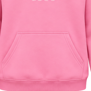 Custom <b>Pink</b> Pullover <b>Hoodie</b> for Women with Embroidered Greek Letter Logo Soft Fleece Casual Sweatshirt Sorority Apparel - Product Image 3