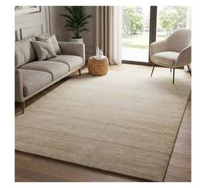 Tapis de salon, tapis en laine fait main, tapis de sol personnalisé, tapis texturé uni, tapis vert minimaliste, tapis forestier tissé à la main - Product Image 1