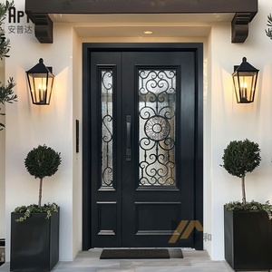 <span class=keywords><strong>Porta</strong></span> d'Ingresso Moderna in Alluminio con Pannello in Vetro Temperato, <span class=keywords><strong>Porta</strong></span> Frontale Personalizzata, Porte di Sicurezza Esterne per Casa, Villa, Hotel - Product Image 3