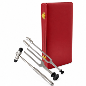 Ensemble de diapasons neurologiques de diagnostic de qualité supérieure avec marteau de réflexe, instrument d'examen médical dans un étui de rangement - Product Image 1