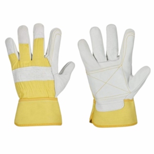Gants de rigueur canadiens personnalisables en cuir de vachette grainé durable, avec manchette de sécurité lisse, résistants aux épiques, construction renforcée, souples, certifiés CE - Product Image 1