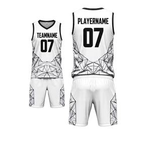 Uniformes de baloncesto sublimados personalizados al por mayor de alta calidad, 100% poliéster, malla deportiva, conjuntos de uniformes de baloncesto para hombre - Product Image 1