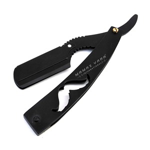 Rasoir droit professionnel pour barbier avec manche à moustache, outil de coiffure classique de qualité salon pour hommes, OEM - Product Image 6