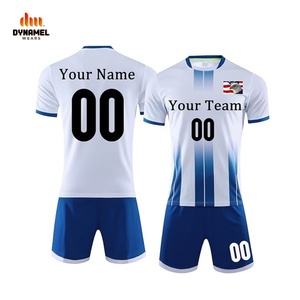 DYNAMEL WEARS Conjunto de Uniforme de Fútbol Sublimado Personalizado para Hombre, Manga Corta, Degradado Amarillo y Azul, Uniforme Transpirable - Product Image 2