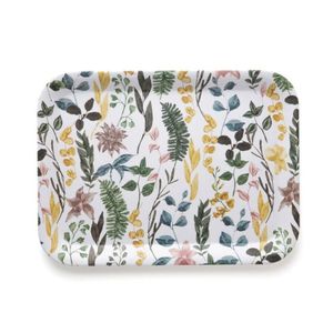 Bandeja de Esmalte con Estampado Botánico Moderno, Plato de Servir de Hierro Duradero, Bandeja Decorativa de Grado Alimenticio para Decoración del Hogar, Artículos de Regalo - Product Image 4