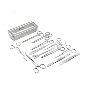 Juego de Instrumentos de Cirugía Menor Básicos de 13 Piezas de Calidad Premium, Caja de Instrumentos Quirúrgicos Manuales de Acero Inoxidable Alemán, Certificación CE ISO - Product Image 1