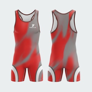 Professional Manufacturer Sublimated Wrestling <b>Singlet</b> Custom Team <b>Weightlifting</b> Lightweight Wrestling Suit For Unisex - Product Image 6