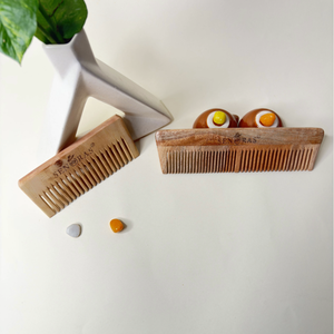 Peine Profesional de Madera de Neem Senoras |   Herramienta Manual No Eléctrica para el Cuidado del Cabello y Cuero Cabelludo, Reafirmante de la Piel - Product Image 1