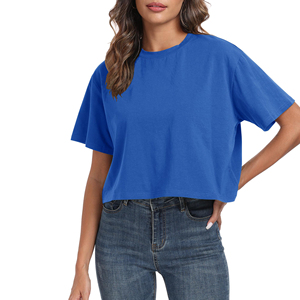 Camisetas Cortas de Estilo Clásico Oversize para Mujer, Transpirables, de Moda Urbana, al por Mayor, Ajuste Holgado, Casuales, con Logotipo Personalizado - Product Image 1