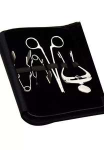 Kit de chirurgie dentaire vétérinaire Azicon de 9 pièces en acier inoxydable pour lapins et rongeurs, avec écarteurs buccaux et dilatateurs de joues - Product Image 3