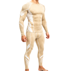 Wholesale Men Gym <b>Compression</b> Suit Quick Dry <b>Long</b> <b>Sleeve</b> <b>Shirt</b> Tights Set Breathable Athletic Running Fitness Training Wear Mens - Product Image 3