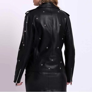 Veste de moto en similicuir pour femme, vente en gros, manteau de motard vegan tendance, design personnalisé, meilleur prix fournisseur - Product Image 2