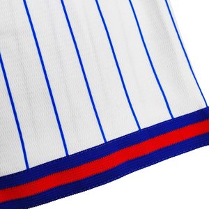 Uniformes de Béisbol, Camisetas Deportivas Blancas de Malla, Franjas Verticales Azul Rey, Ropa Urbana Retro, Camisetas Vintage con Sublimación Personalizada - Product Image 3