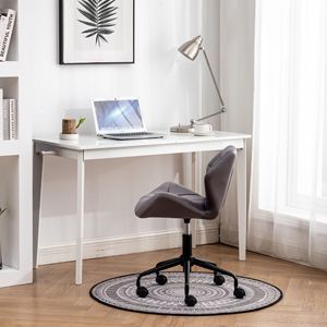 Chaise de bureau Eldon Gray, pivotante et réglable, capitonnée en forme de losange - Product Image 4