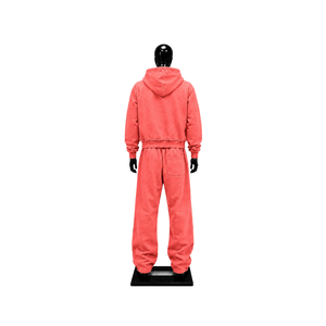 Conjunto Deportivo Bordado con Estrella Rosa Coral para Hombre, Sudadera con Cremallera y Pantalones Jogger, Ropa Deportiva Casual, Venta al Por Mayor OEM - Product Image 2