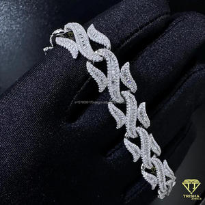 Premium Twisted Infinity Moissanite <b>Bracelet</b> Crafted with Hand Set VVS Stones and White Gold Finish Luxury Fashion Jewelry - Product Image 2