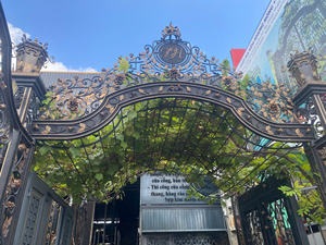 Clôture de jardin en fer forgé peinte, moderne et luxueuse, panneau décoratif pour villa, cour et aménagement extérieur, fabriqué au Vietnam - Product Image 3