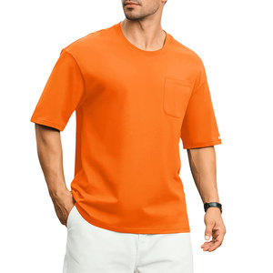 T-shirt Ringer Homme Teint et Délavé Tendance, Coupe Ample Vintage Sport Décontracté Streetwear, Épaules Tombantes Oversize, Taille Personnalisée - Product Image 2