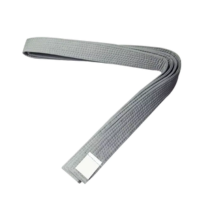 Ceinture d'arts martiaux de Jiu-Jitsu en coton 100% couleur unie violet foncé, niveau 4, avec emblème d'équipe personnalisé imprimé, vente en gros directe usine - Product Image 3