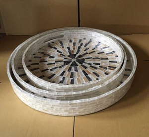 Plateaux en nacre de haute qualité, best-sellers, faits à la main au Vietnam par Thanh Cong Craft, taille et logo personnalisables - Product Image 1