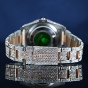 High-<b>End</b> Mechanical Moissanite Stainless Steel Watch 16mm Sapphire Crystal Pointer Dial 10 <b>Bar</b> Water Resistant for Business - Product Image 2