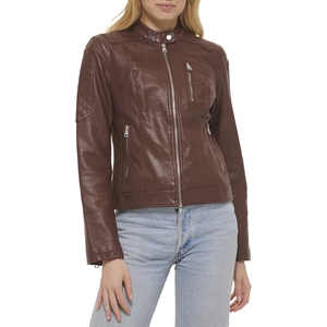 Women genuine cow leather jacket premium full grain leather fashion biker style winter outerwear luxury ladies leather <b>coat</b> - Product Image 2