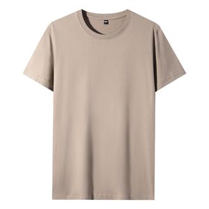 T-shirt en coton uni pour homme, manches courtes, col rond, coupe classique, couleur unie, vêtement décontracté, impression par sublimation, séchage rapide, streetwear - Product Image 1