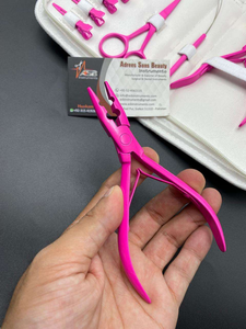 Kit de Herramientas para Extensiones de Cabello de Acero Inoxidable Rosa Intenso al por Mayor/Alicates para Extensiones de Cabello de Alta Calidad con Logotipo Personalizado - Product Image 4
