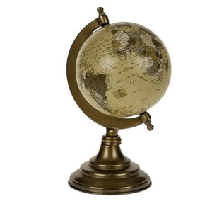 Globo Terráqueo de Escritorio de Latón Ecológico y Duradero, Mapa del Mundo Tradicional Giratorio, Adorno Decorativo - Product Image 3