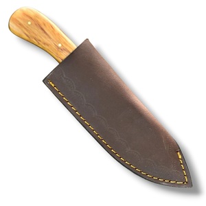 Cuchillo de Caza Nórdico de Acero de Damasco con Funda, Hoja Entera, Cuchillo de Camping con Mango de Madera, Grado Industrial, OEM Personalizado - Product Image 4