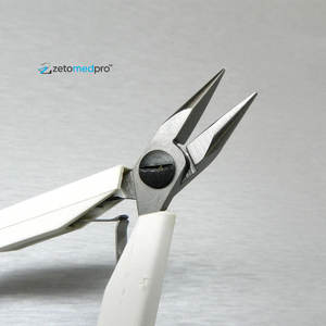 Pince à bec effilé à mâchoires lisses, manche en plastique, acier inoxydable à haute teneur en carbone, outil pour bijoux et électronique ZETOMED PRO DIY - Product Image 2